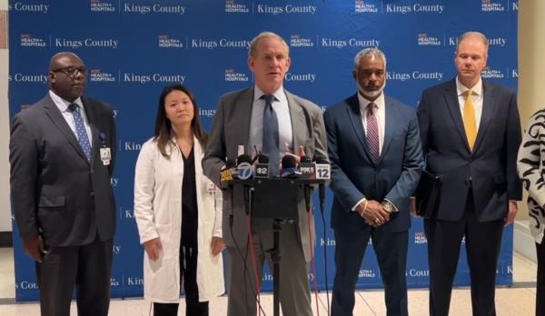 MTA officials at a press conference